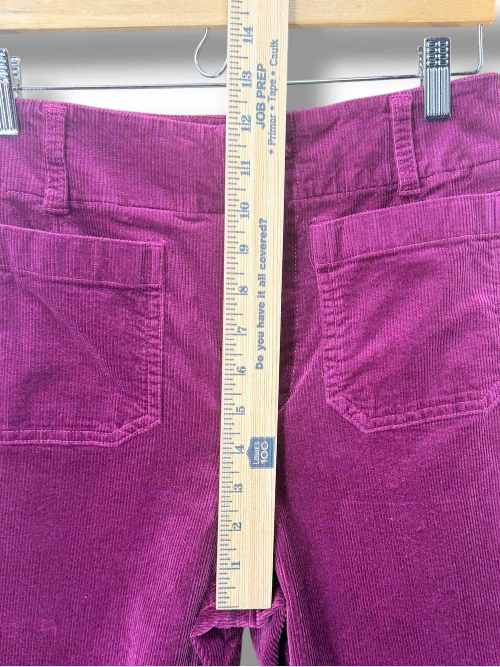 Anthropologie Maeve The Colette Wide-Leg Corduroy Crop Pants Size 26 Violet - Picture 11 of 11